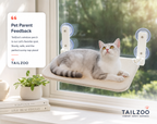 Cozy Window Cat Hammock with Strong Suction Cups
