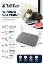 Cozy Window Cat Hammock with Strong Suction Cups