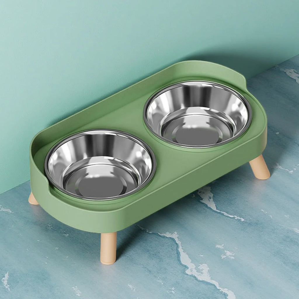 Elevated Pet Feeding Station – Dual Stainless Steel Bowls
