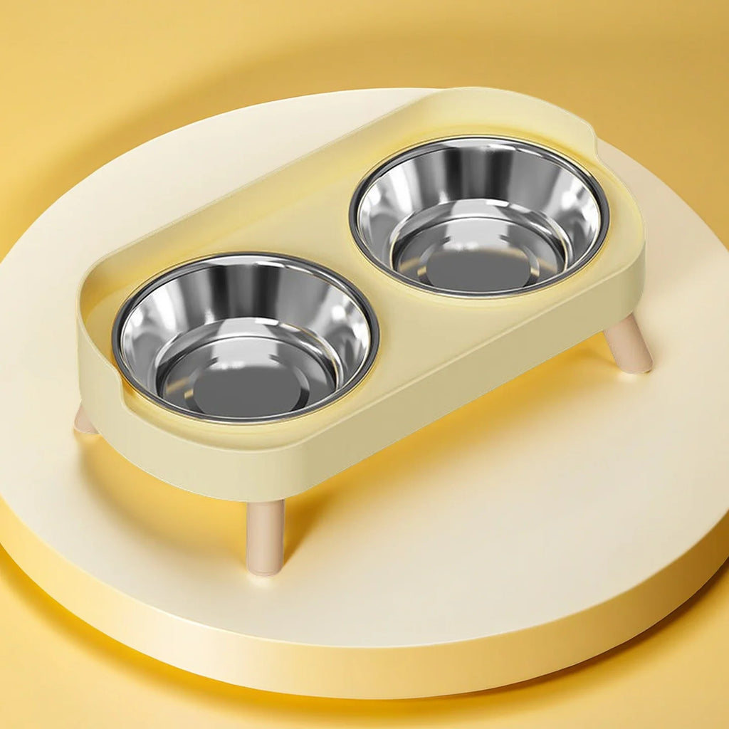 Elevated Pet Feeding Station – Dual Stainless Steel Bowls