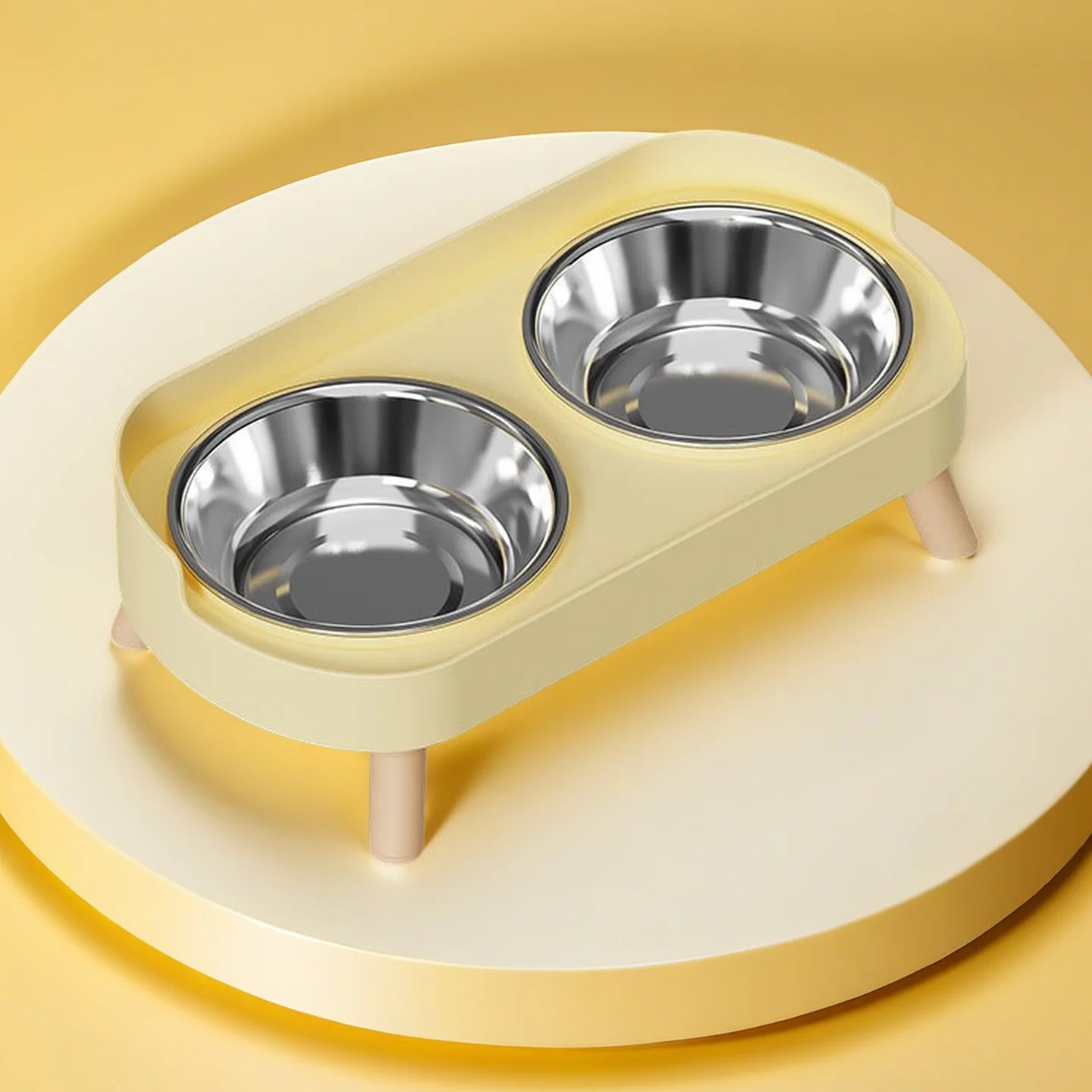 Elevated Pet Feeding Station – Dual Stainless Steel Bowls